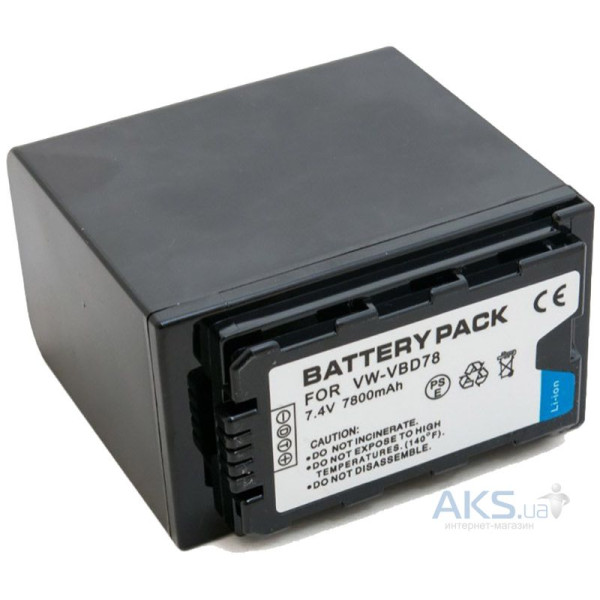 Аккумулятор ExtraDigital Panasonic VW-VBD78, Li-ion, 7.4V, 7800mAh